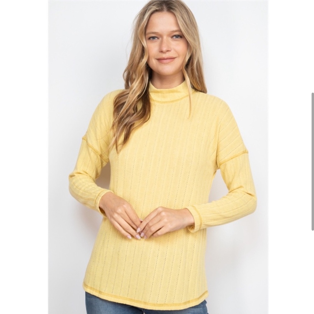 NWT Boutique Long Sleeve Mock Neck Top